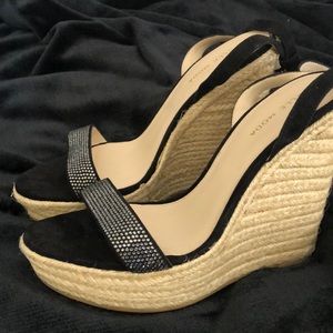 Pelle Moda Black Wedges